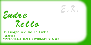 endre kello business card